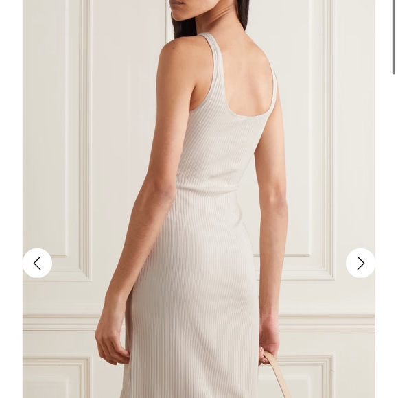 Reformation Bel ribbed stretch organic cotton midi dress - Picture 2 of 7